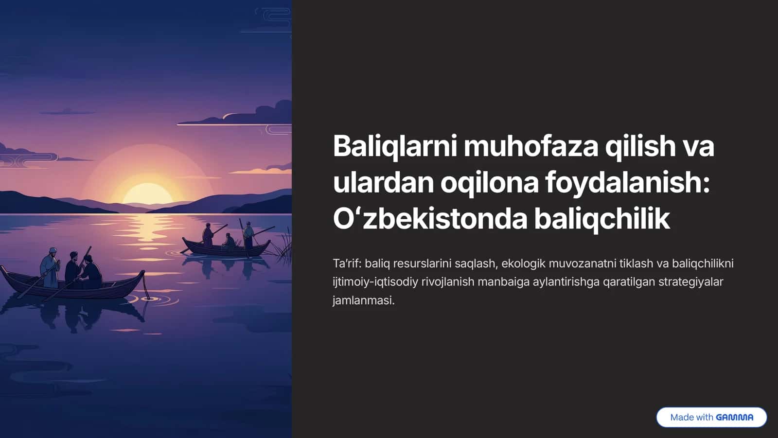 Baliqlarni muhofaza qilish va ulardan oqilona foydalanish 1