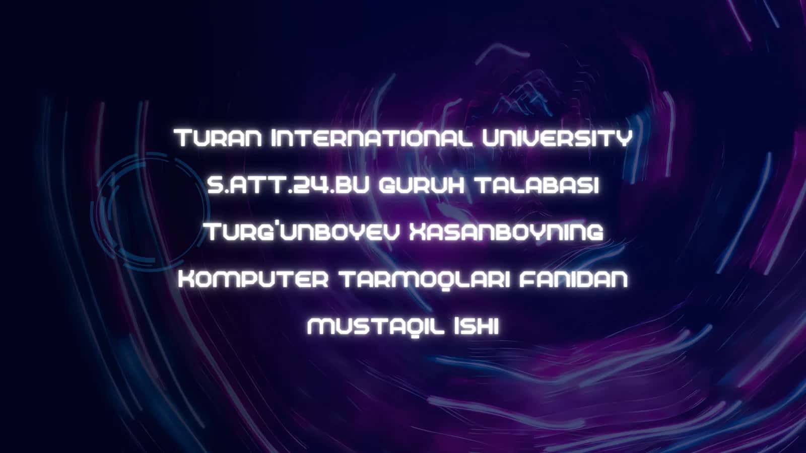 Himoyalangan kanal texnologiyasi 1