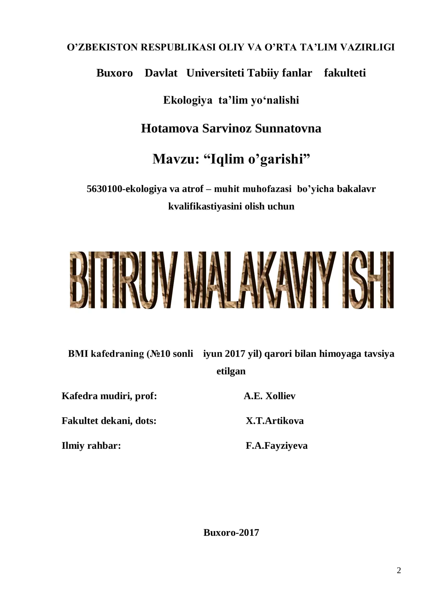 Iqlim o’garishi 1
