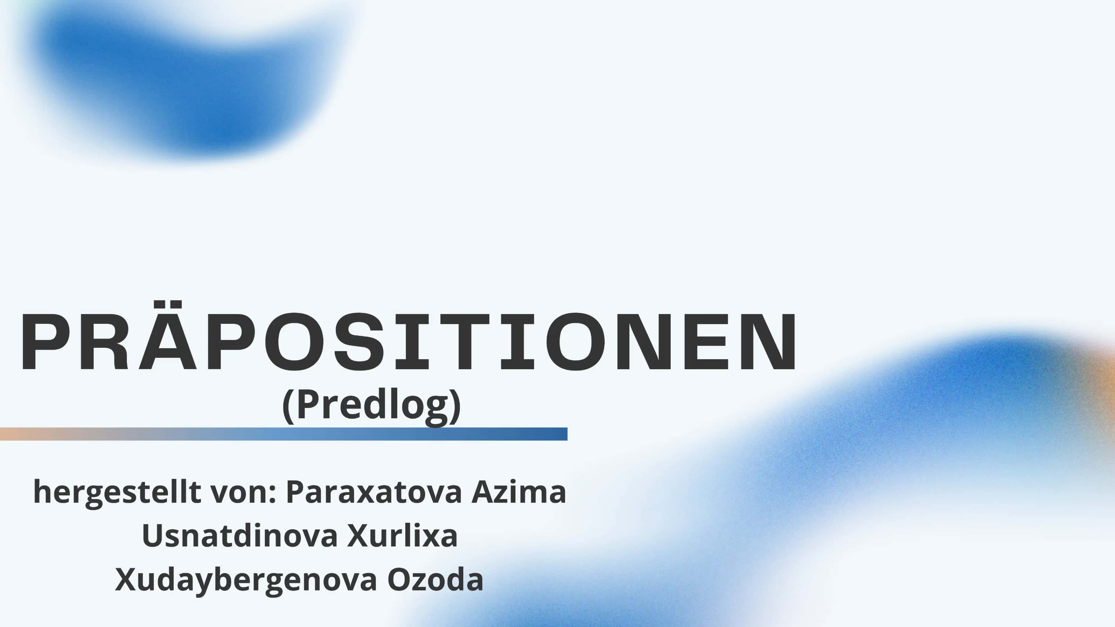 Präpositionen 1