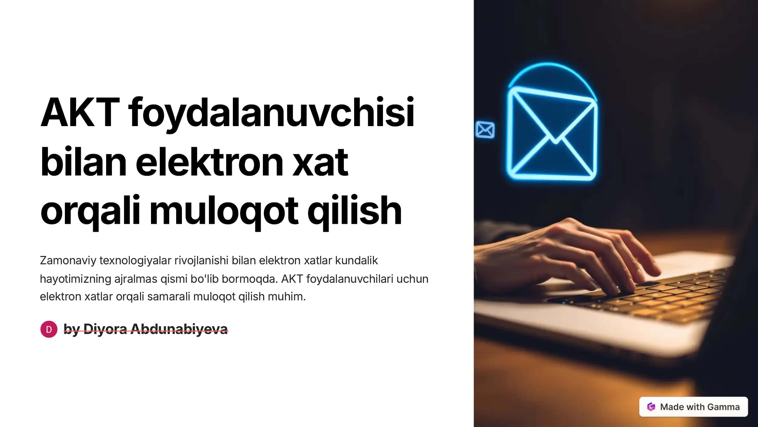 Elektron xat orqali muloqot muhimiyati 1