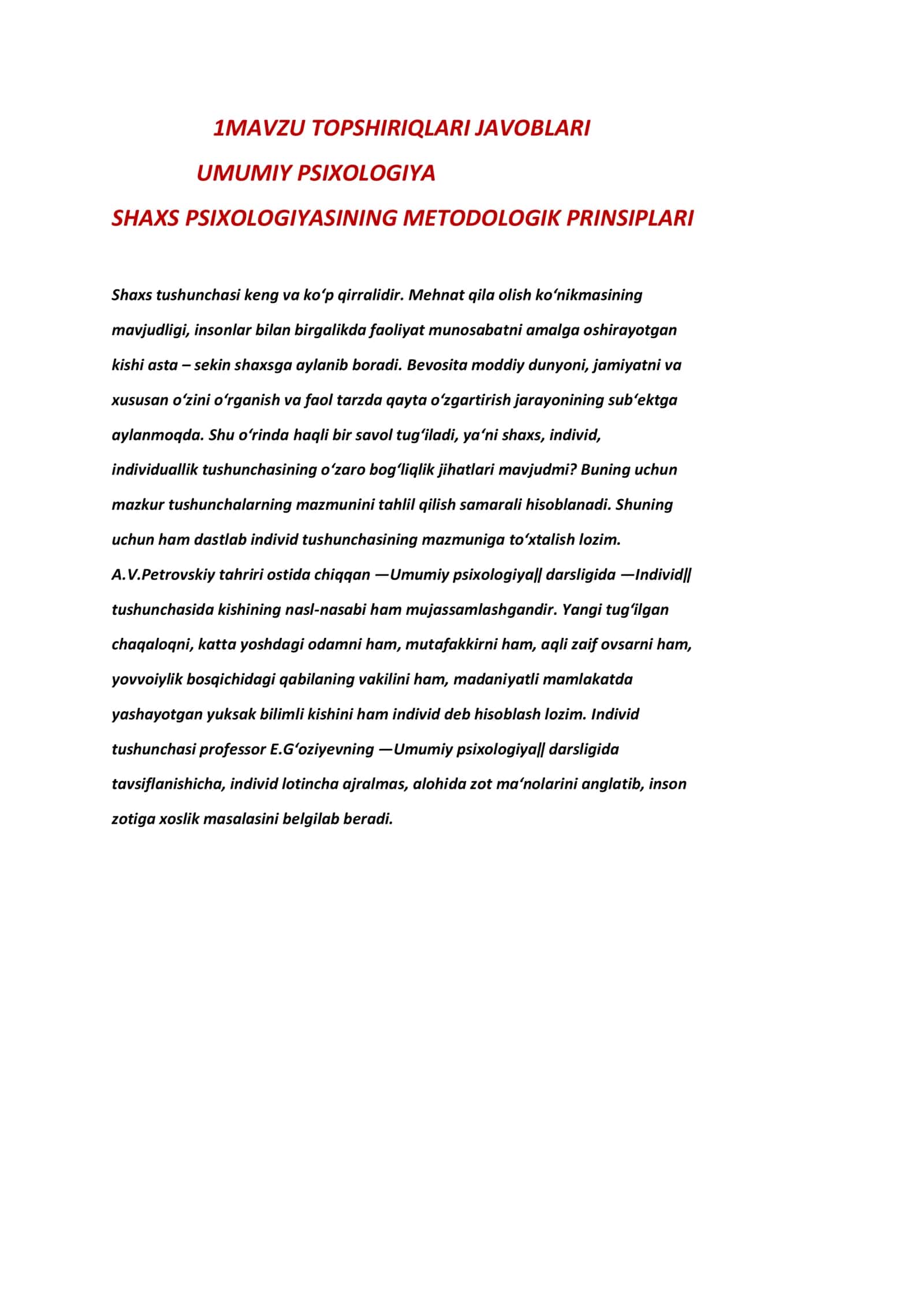 SHAXS PSIXOLOGIYASINING METODOLOGIK PRINSIPLARI 1