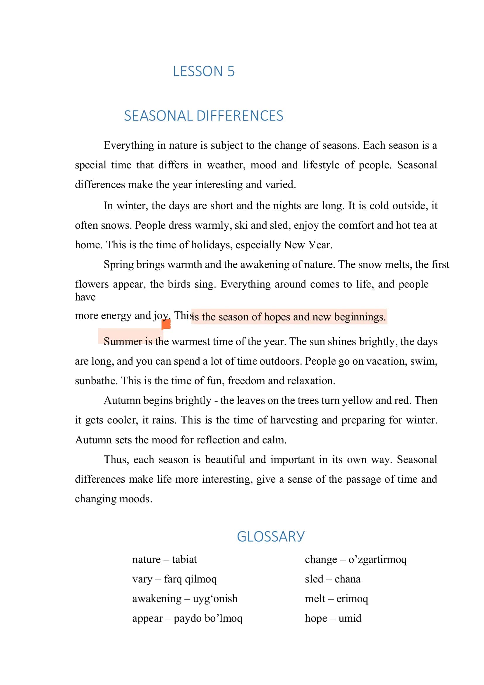 Seasonal Differences 1