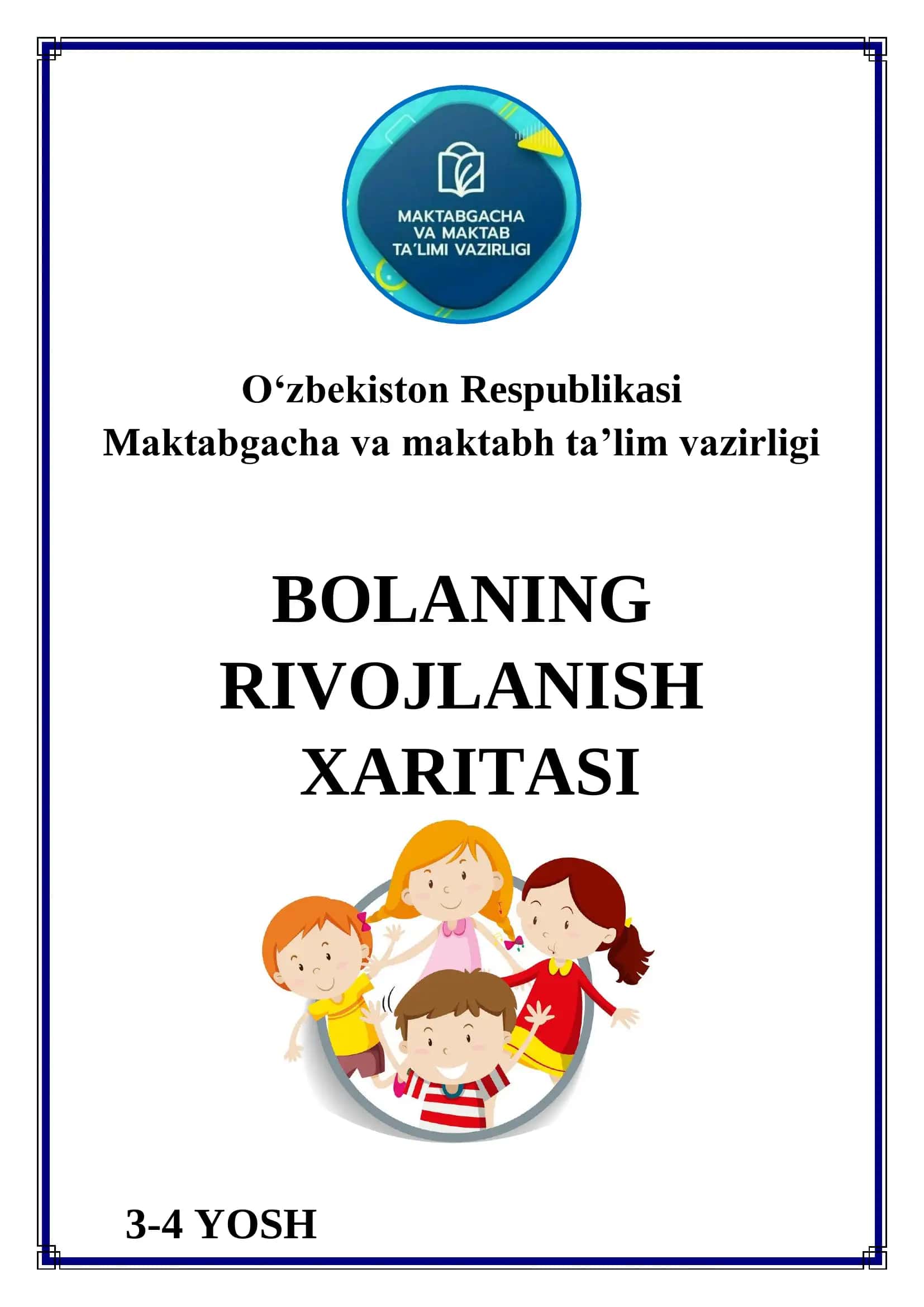 3-4 yoshli Bolalarni rivojlanish xaritasi 1