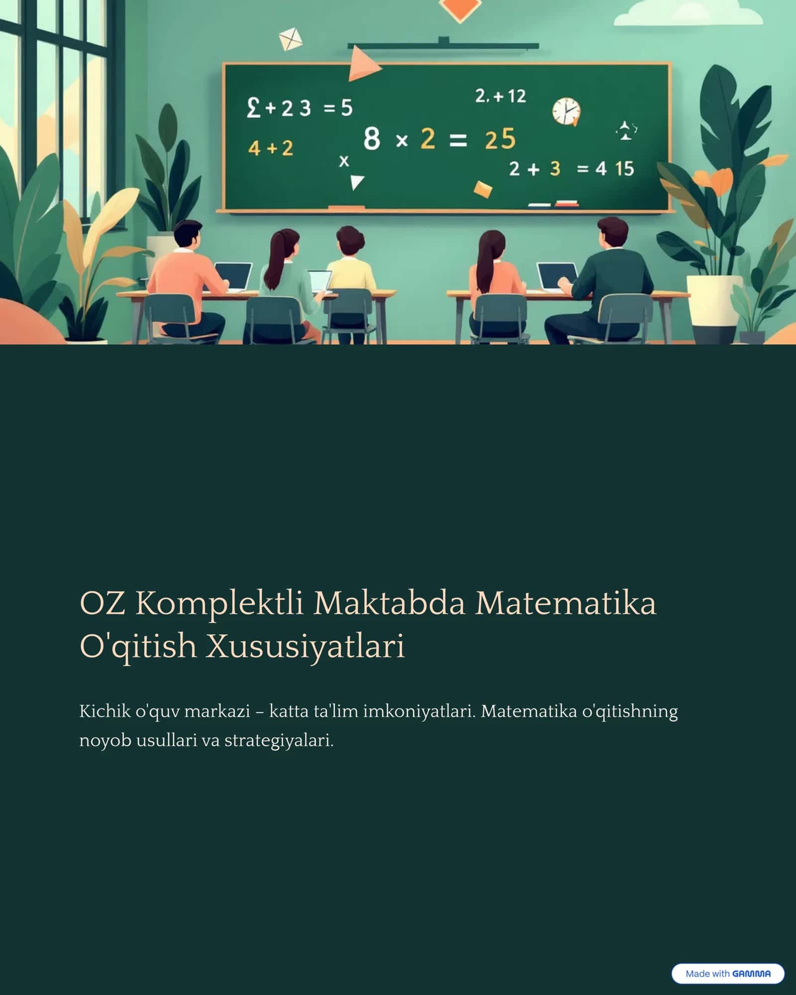 OZ Komplektli Maktabda Matematika 1