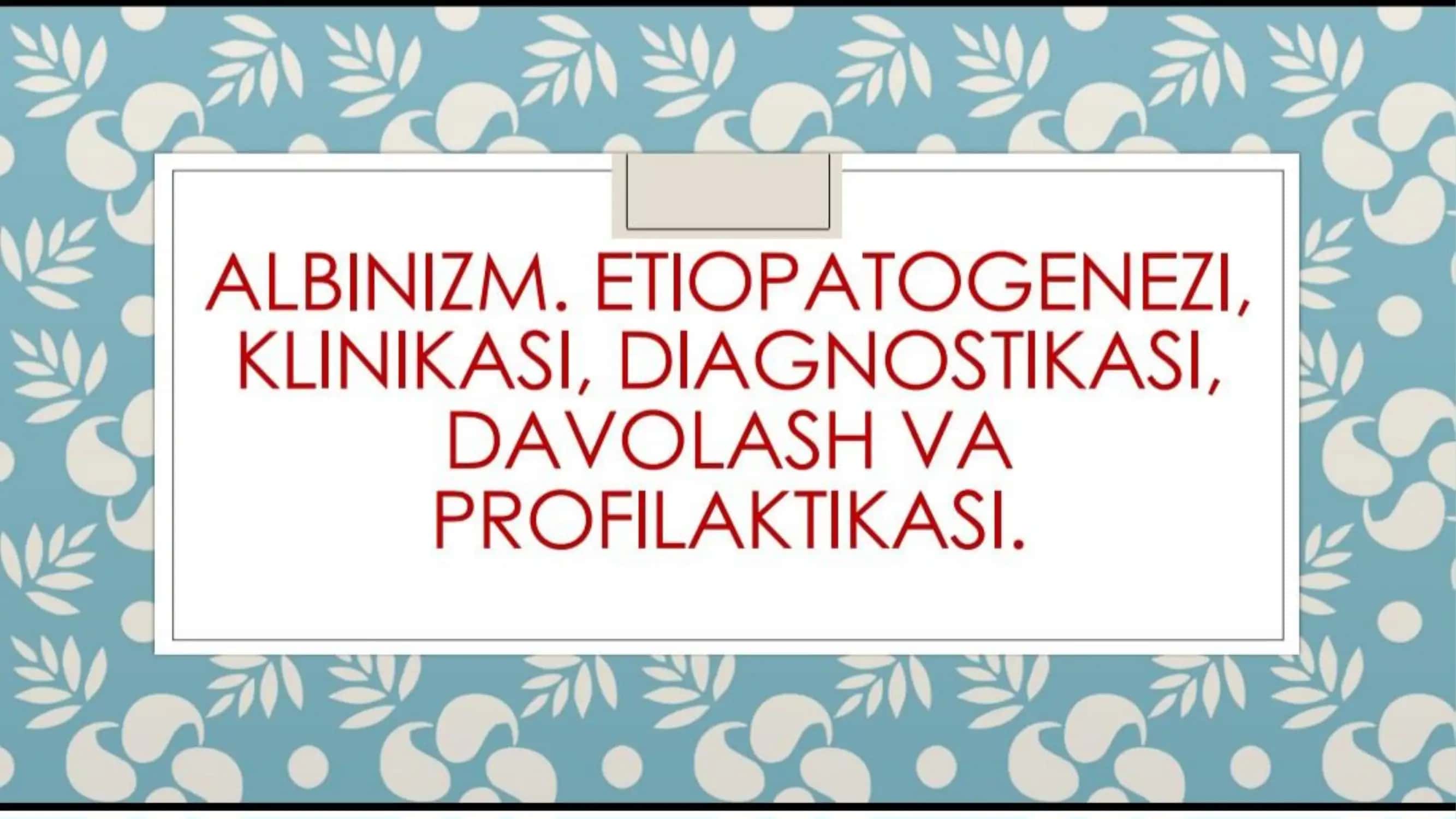 Albinizm 1