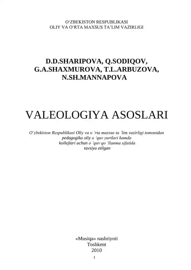 Valeologiya asoslari