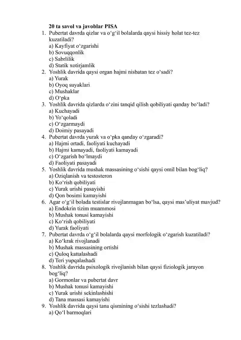 Pubertat davri psixologiyasi