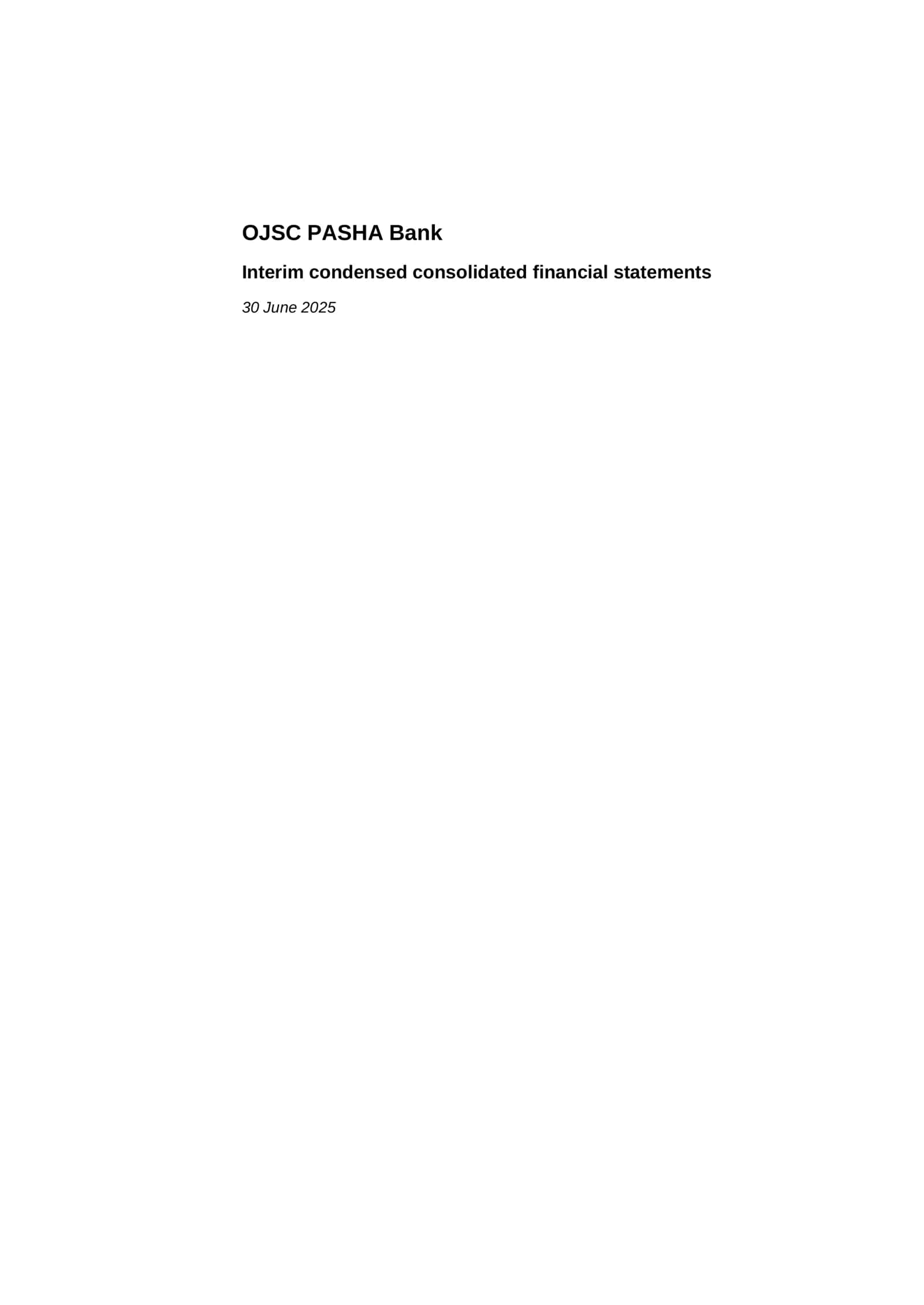 Interim condensed consolidated financial statements 1