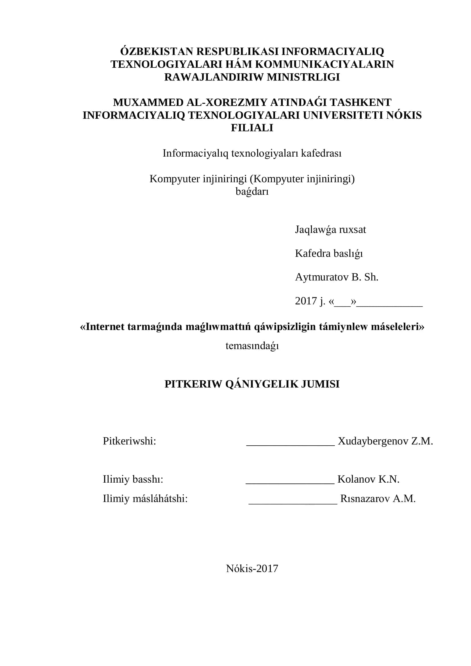 Jaqlawǵa ruxsat 1