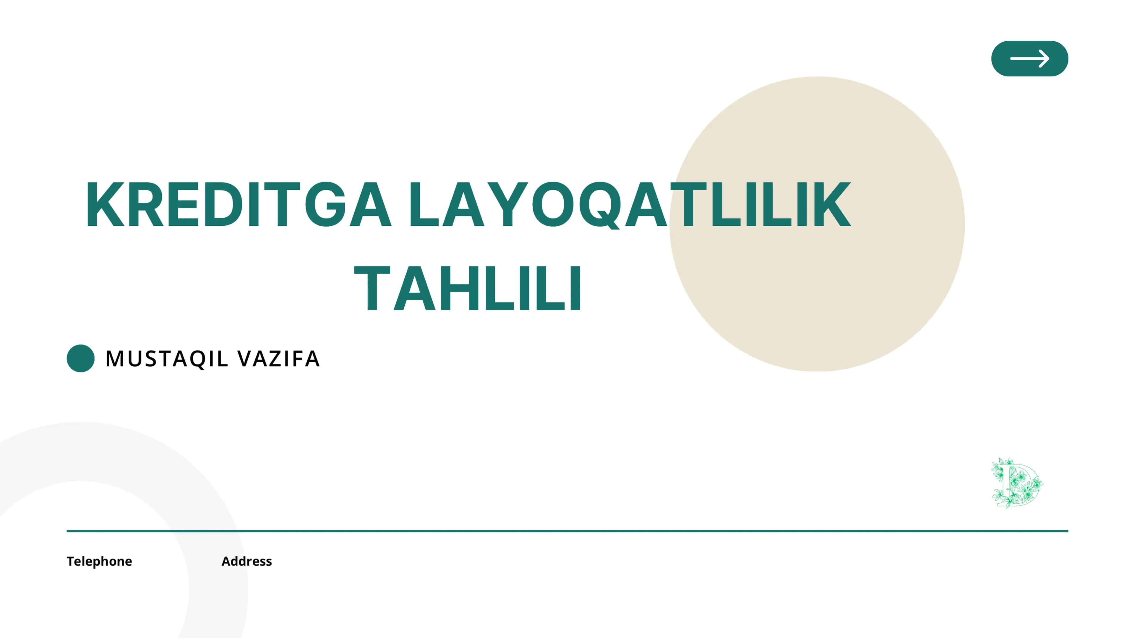 KREDITGA LAYOQATLILIK TUSHUNCHASI 1