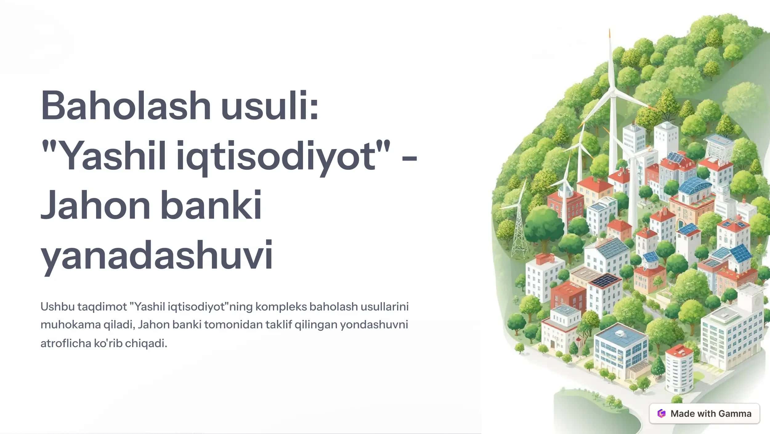 Yashil iqtisodiyot 1