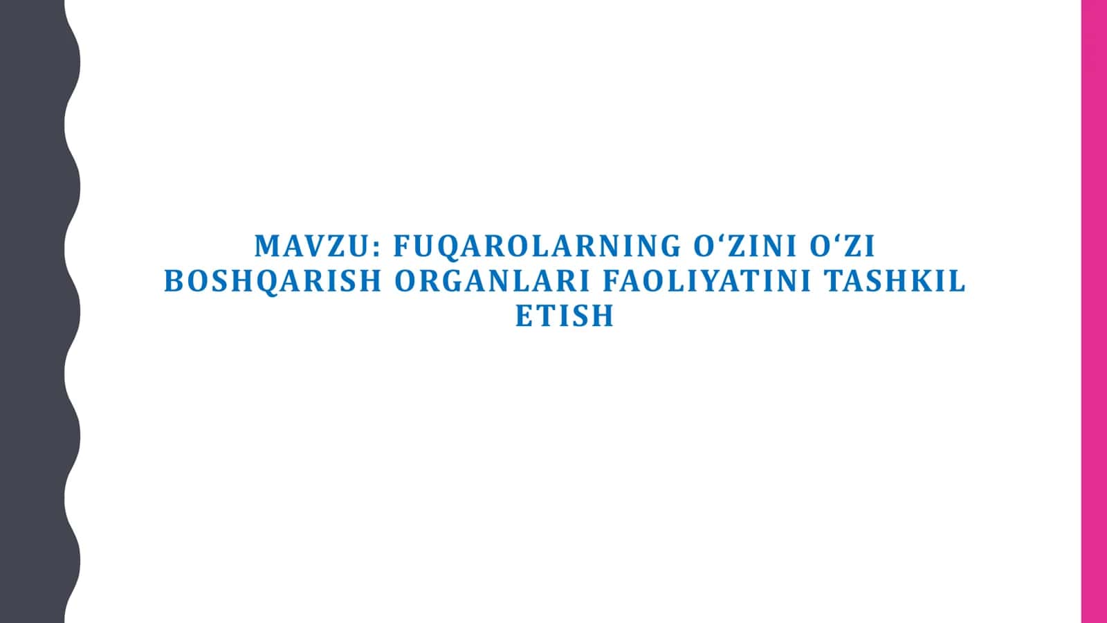 FUQAROLARNING O‘ZINI O‘ZI BOSHQARISH ORGANLARI FAOLIYATINI TASHKIL ETISH 1