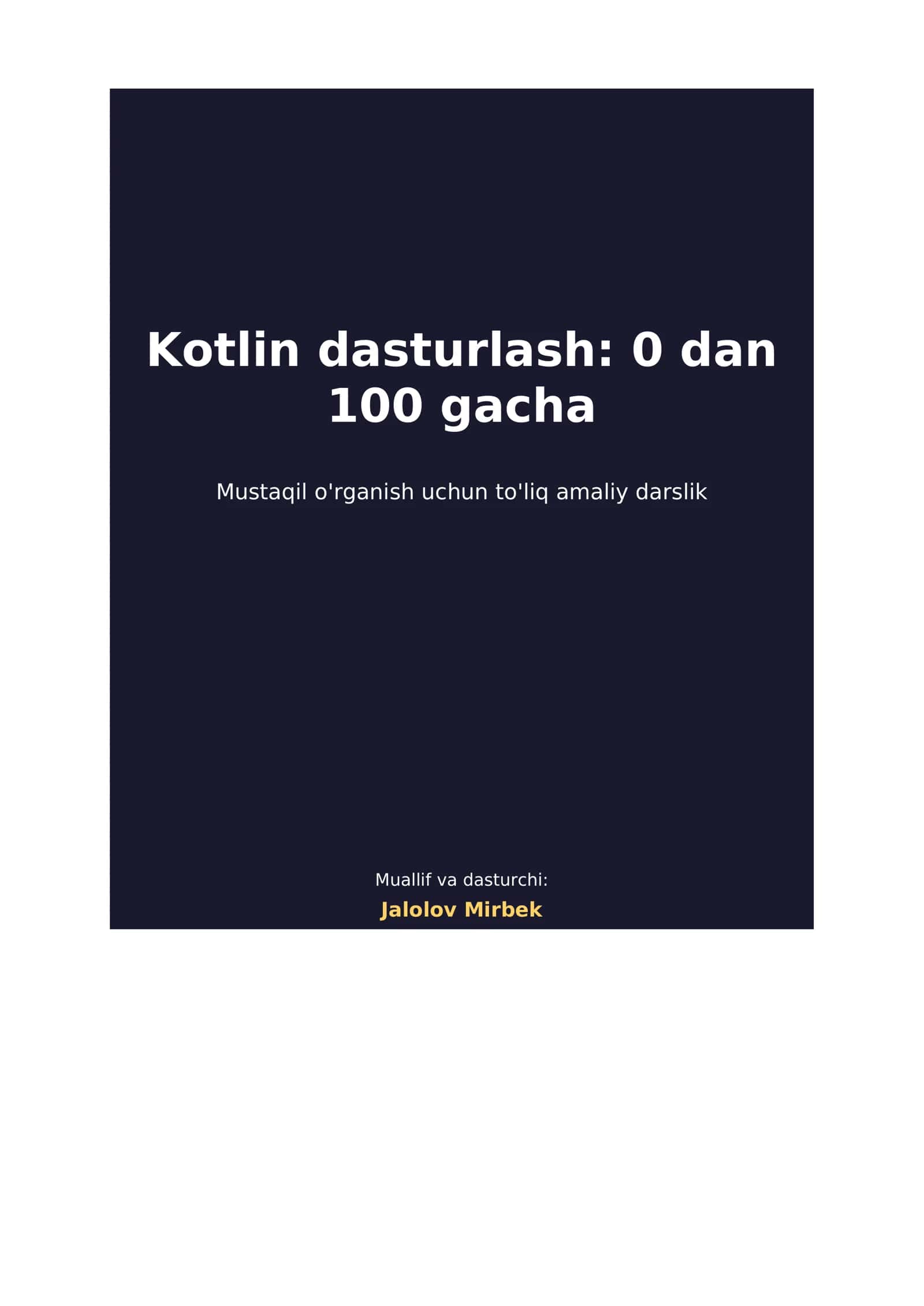 Kotlin dasturlash 1