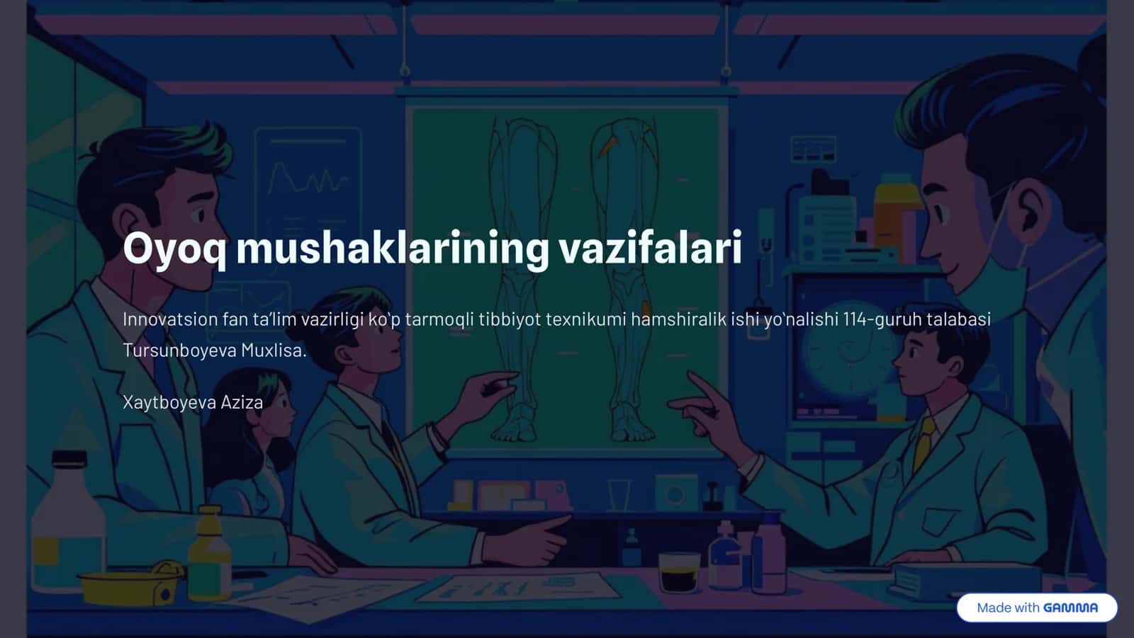 Oyoq mushaklarining umumiy anatomiyasi 1