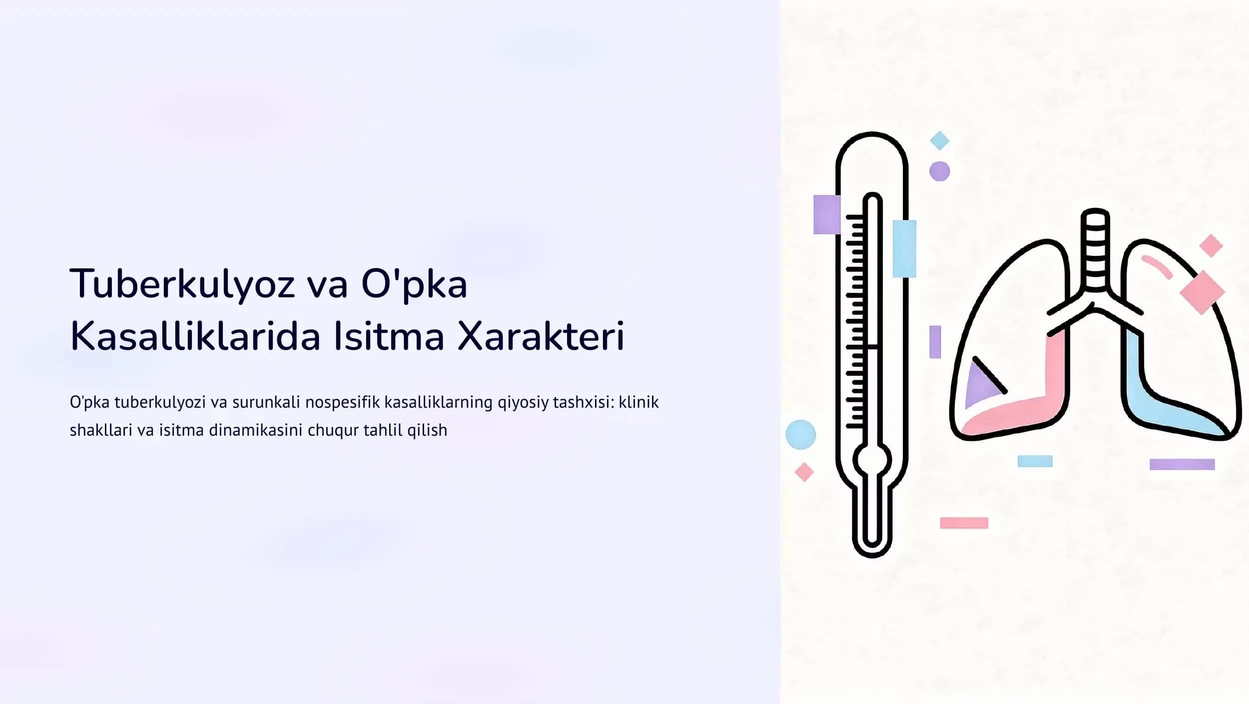O'pka Tuberkulyozining Klinik Shakllari va Isitma Dinamikasi 1
