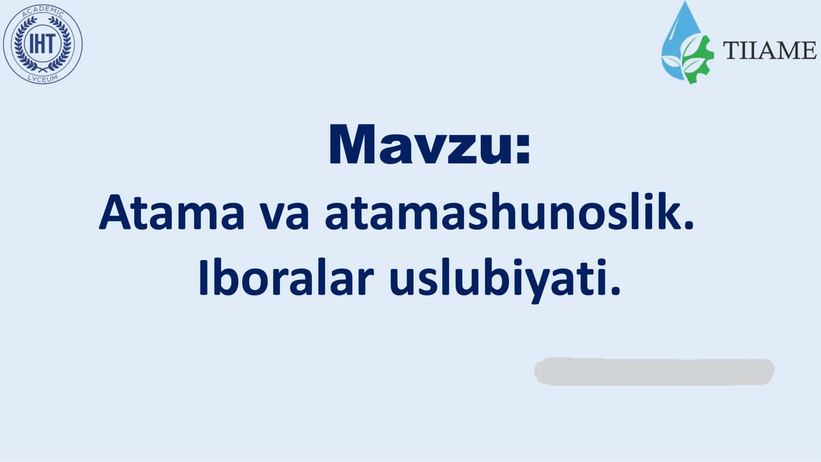Atama va atamashunoslik 1