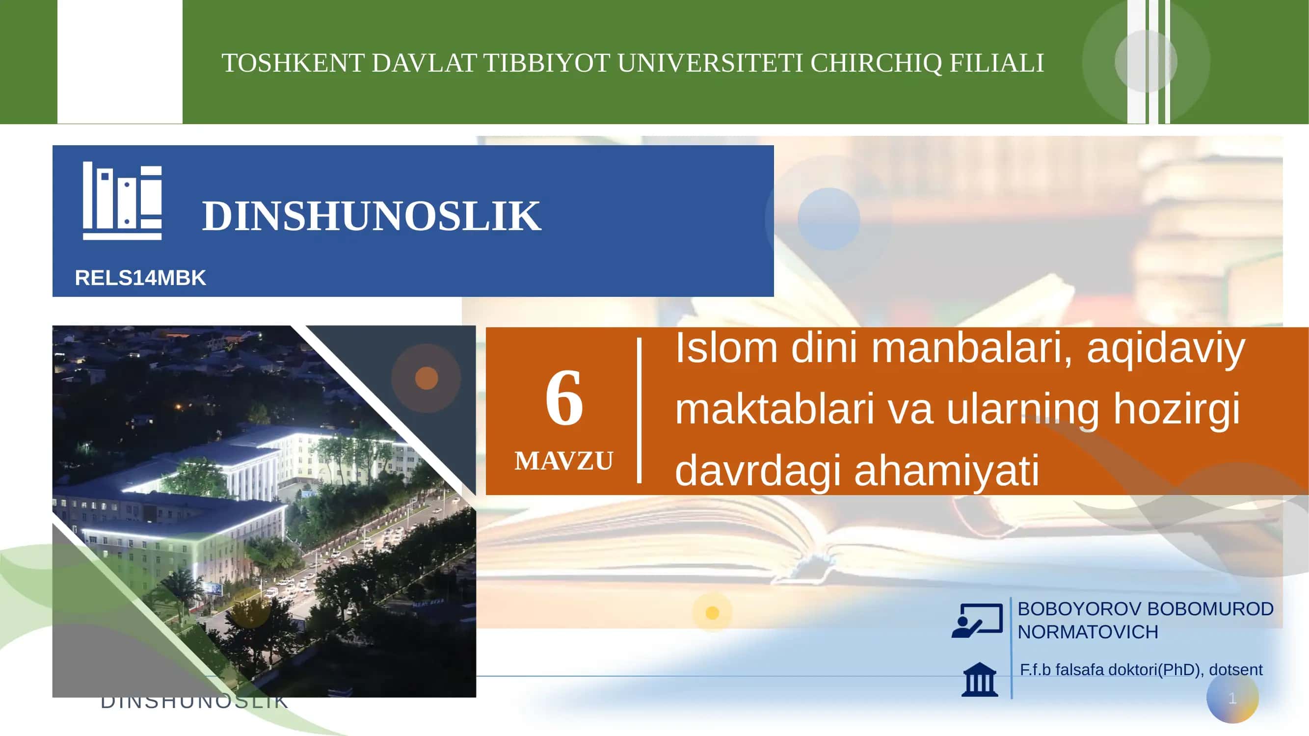 Islom dini manbalari 1