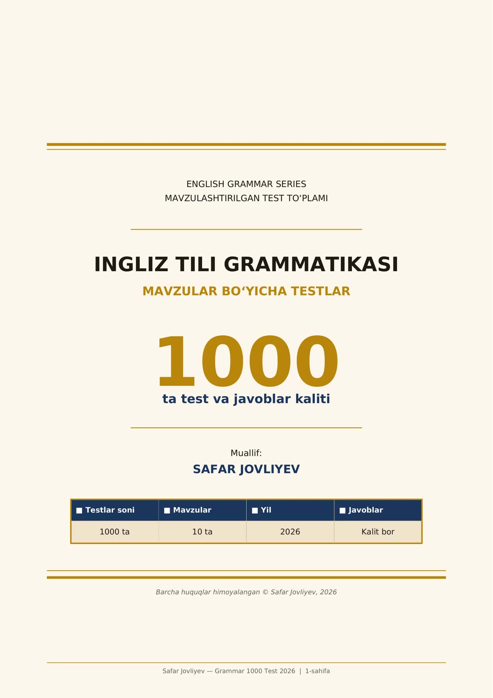 Grammar 1000 Test 2026 1