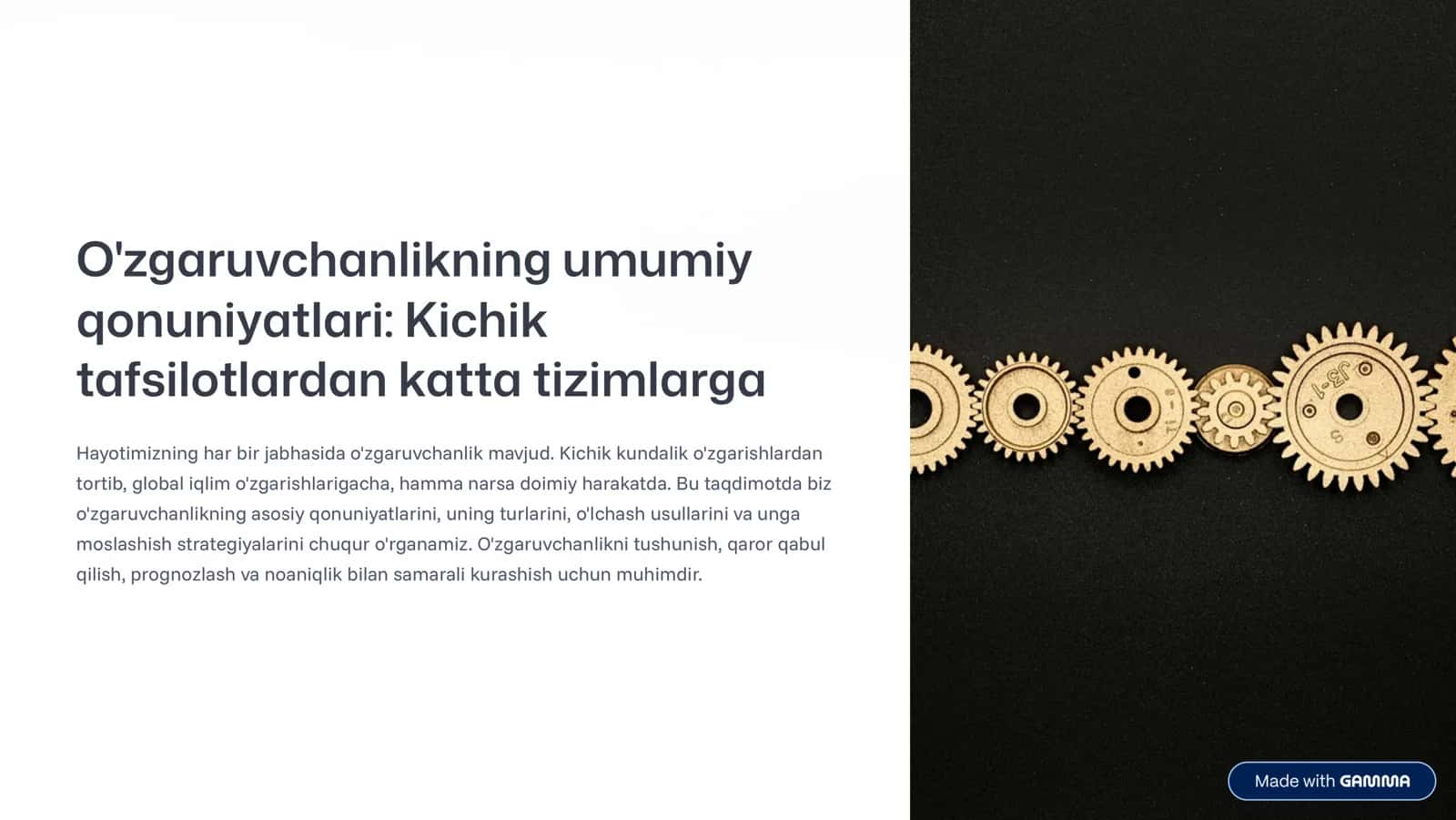 O'zgaruvchanlikning umumiy qonuniyatlari 1