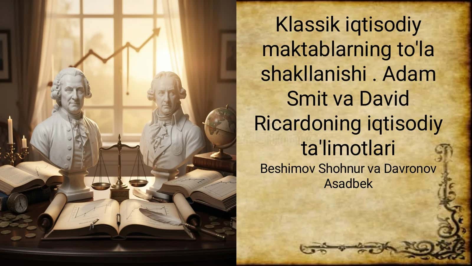 Klassik iqtisodiy maktablarning to'la shakllanishi 1