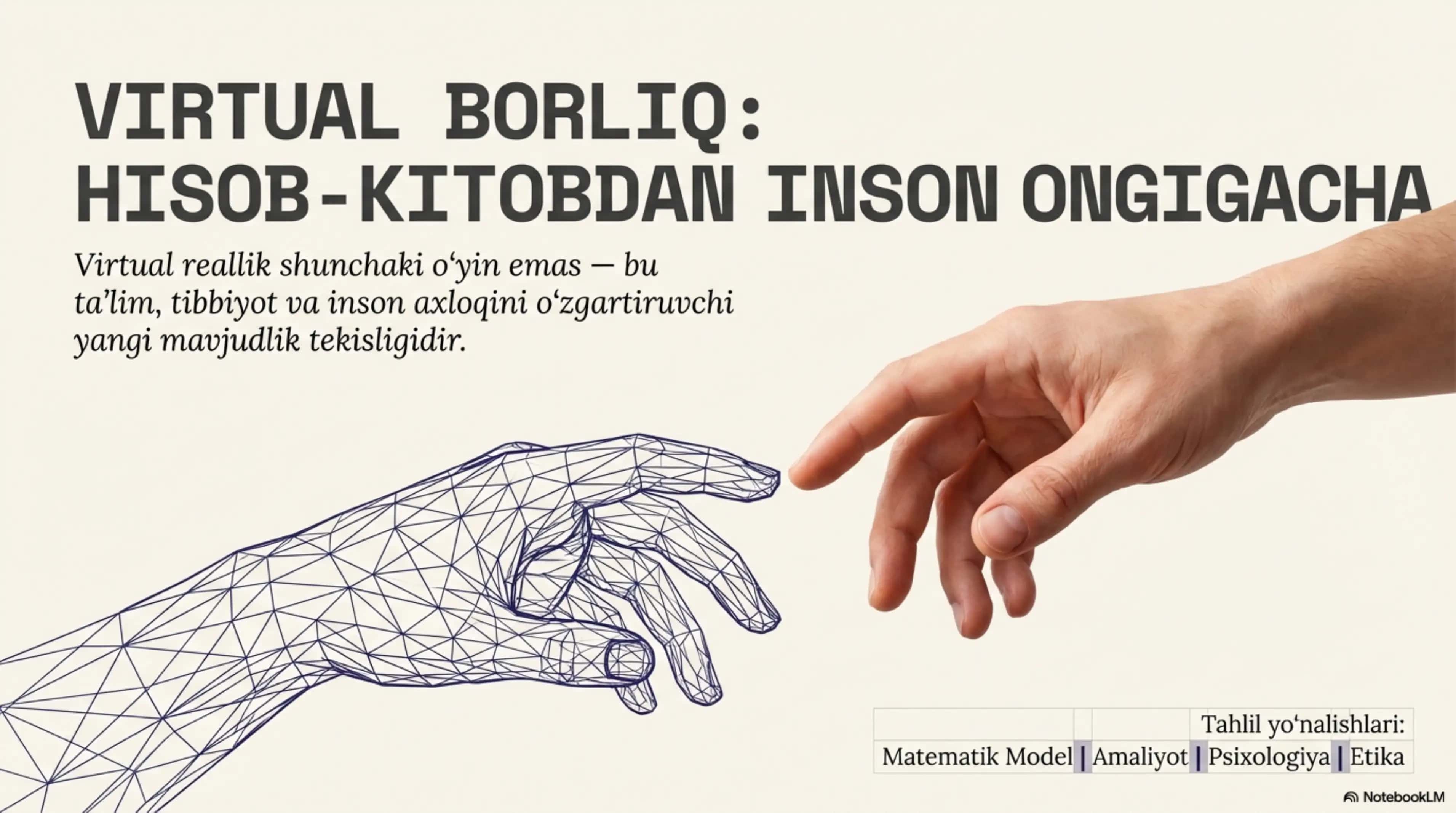 Virtual borliq haqida tahlil etish. 1