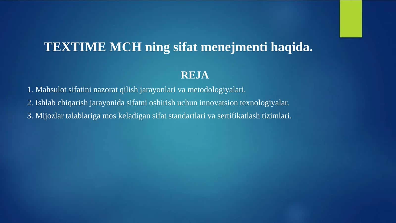 TEXTIME MCH ning sifat menejmenti haqida. 1