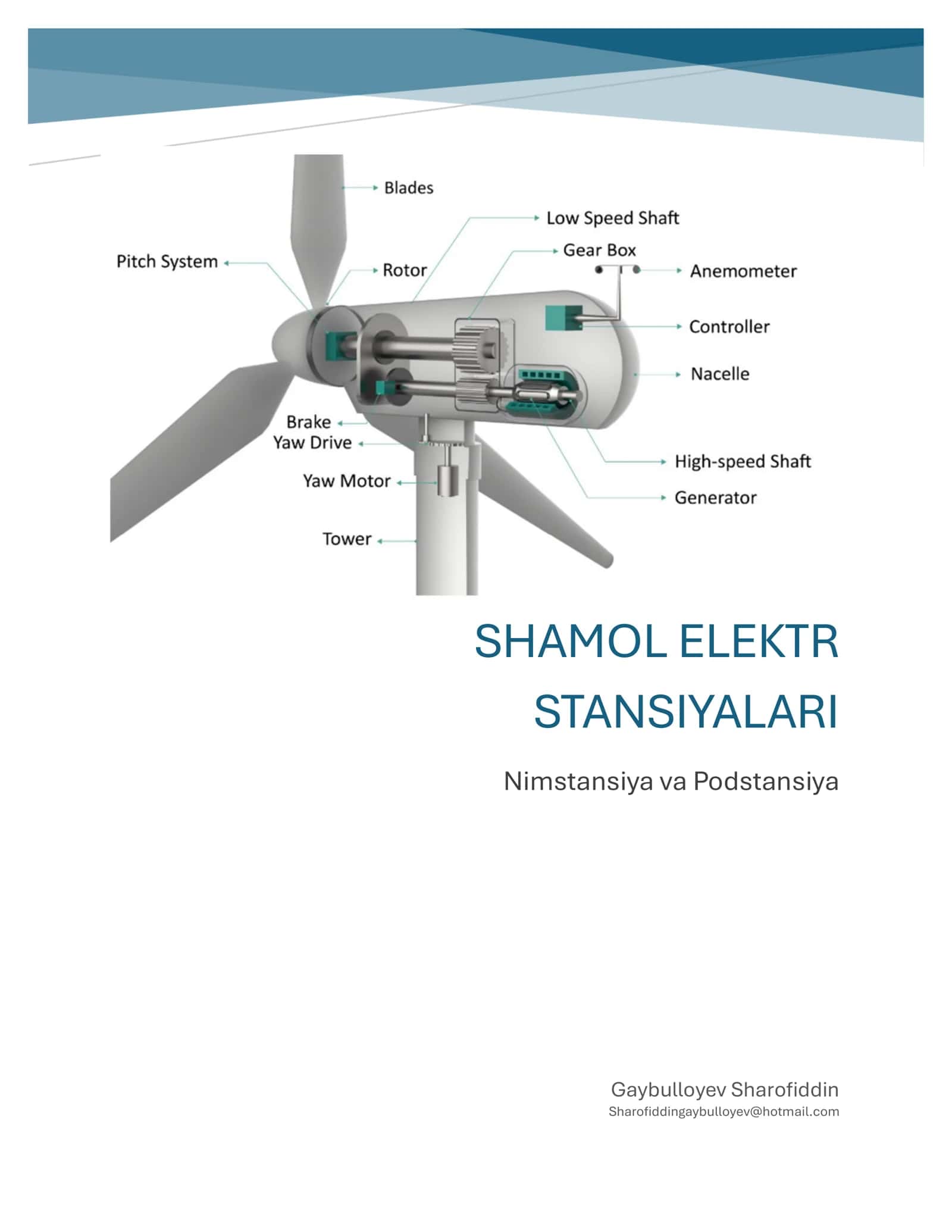 Shamol Elektr Stansiyasi haqida umumiy tushuncha. 1