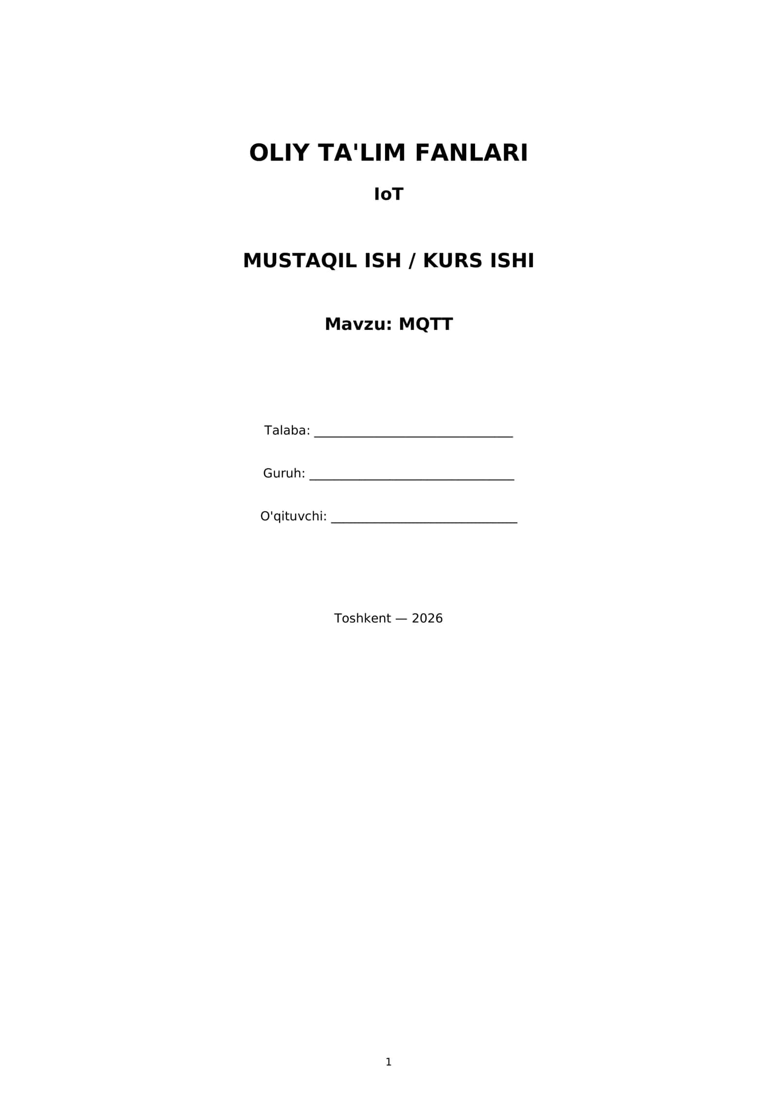 MQTT 1