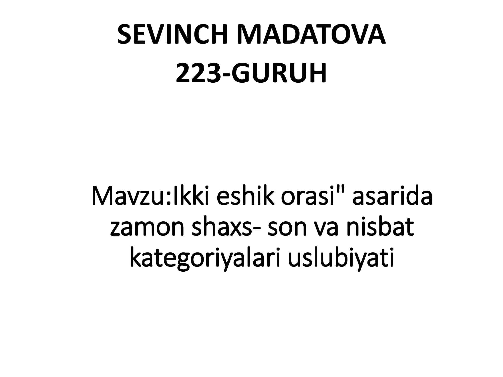 Ikki eshik orasi 1