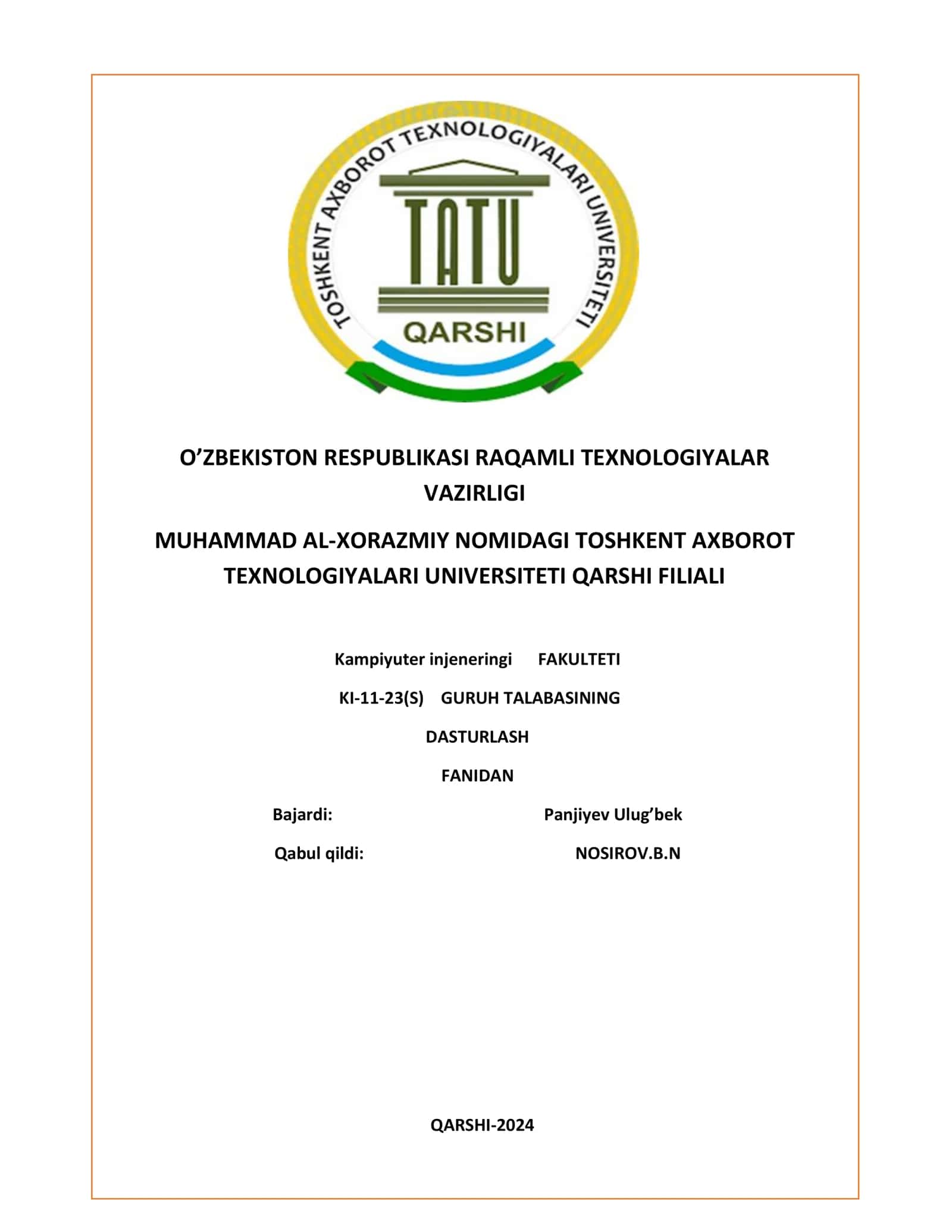 Kampiyuter injeneringi FAKULTETI 1