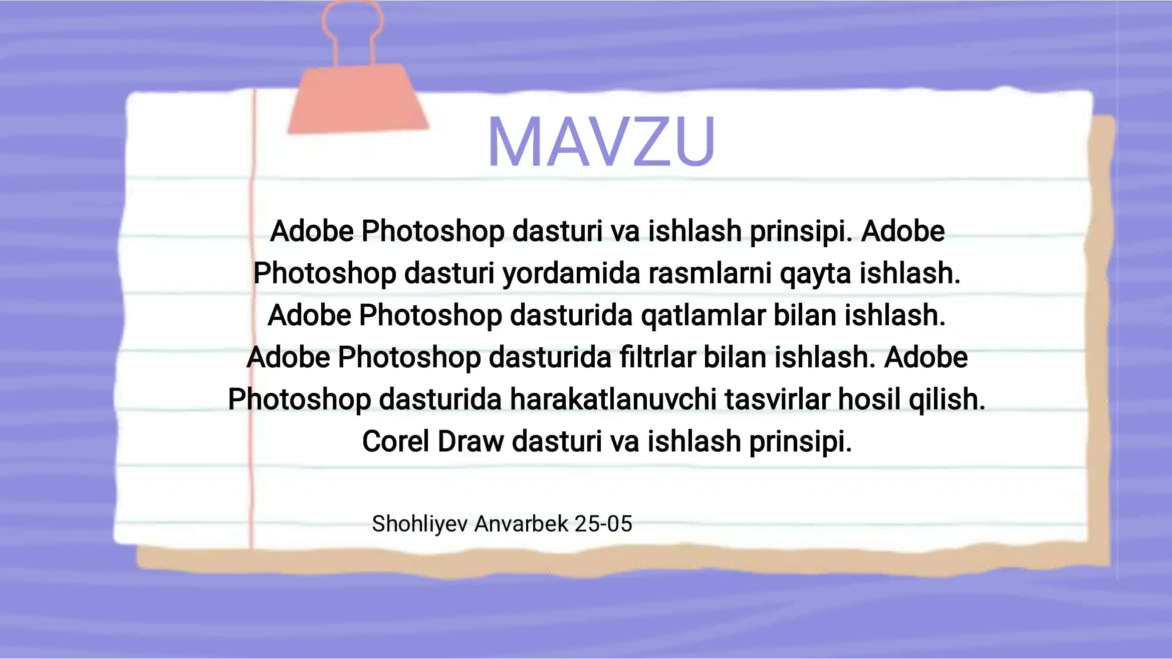 Adobe Photoshop dasturi va ishlash prinsipi 1