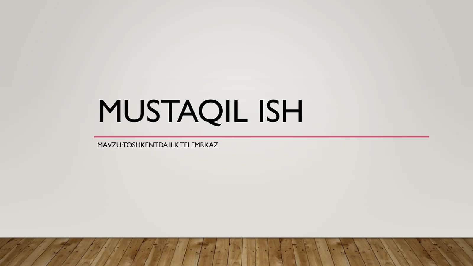 TOSHKENTDA ILK TELEMRKAZ 1