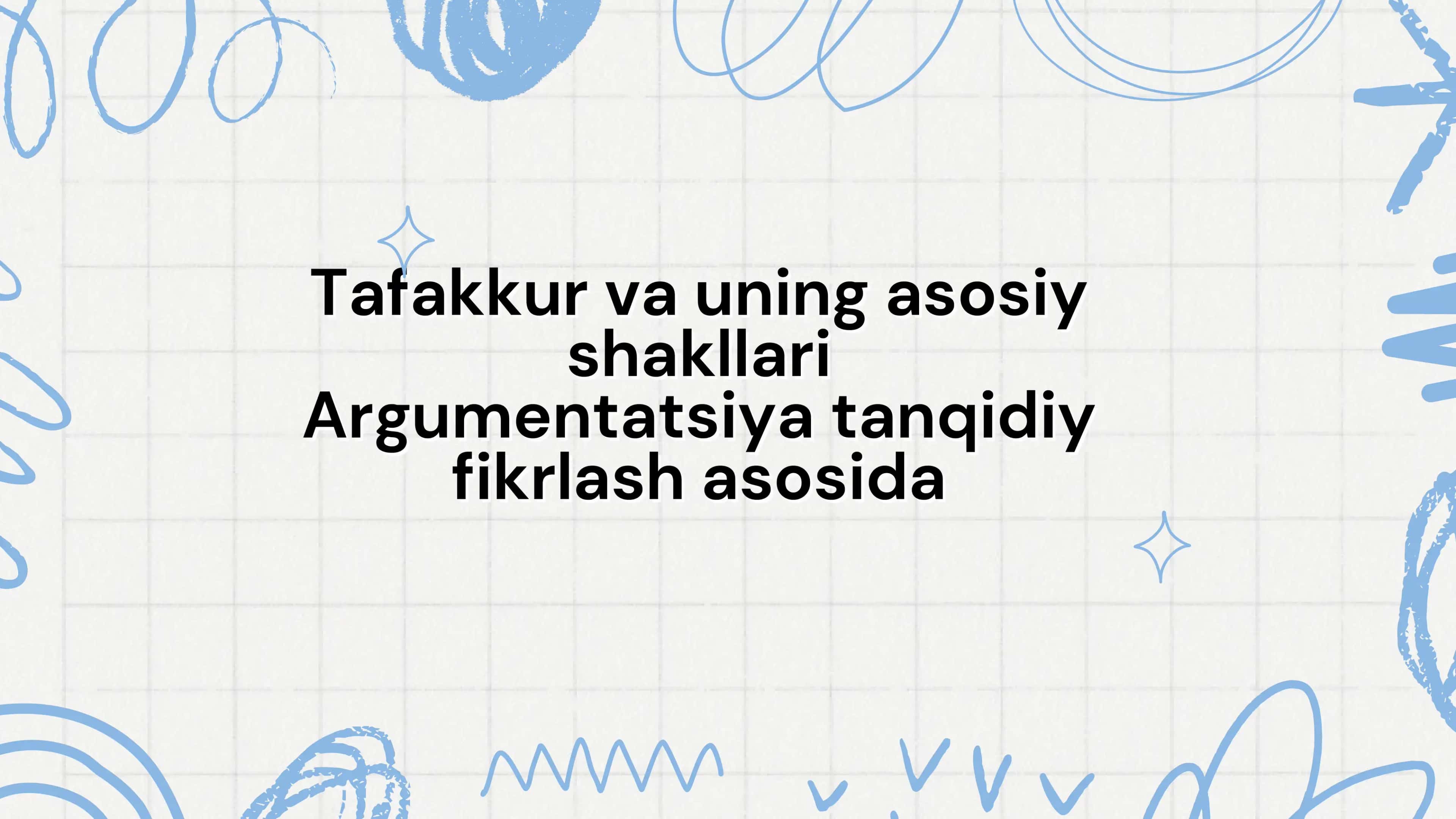 Tafakkur va uning asosiy shakllari 1
