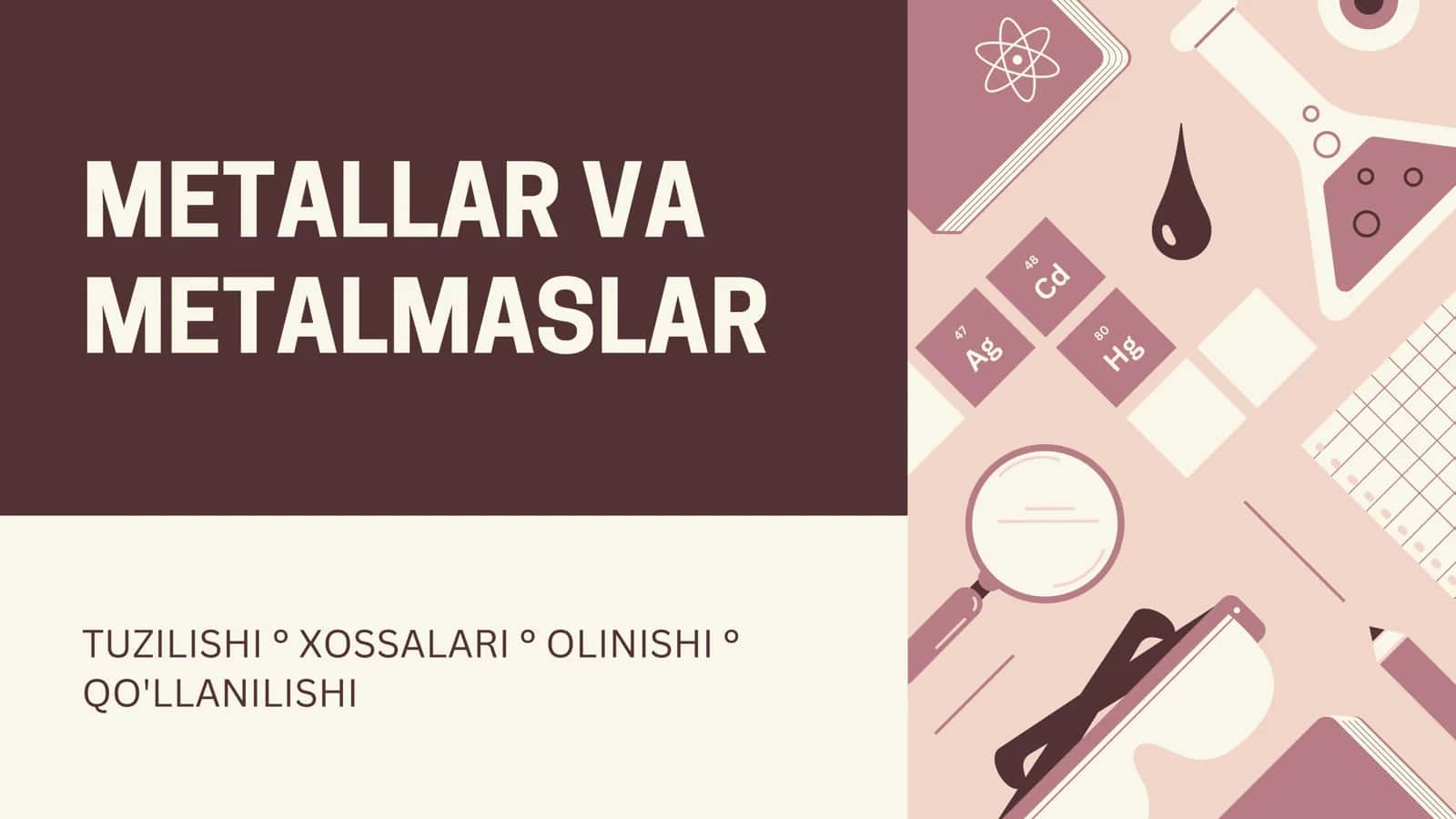 METALLAR VA METALMASLAR 1