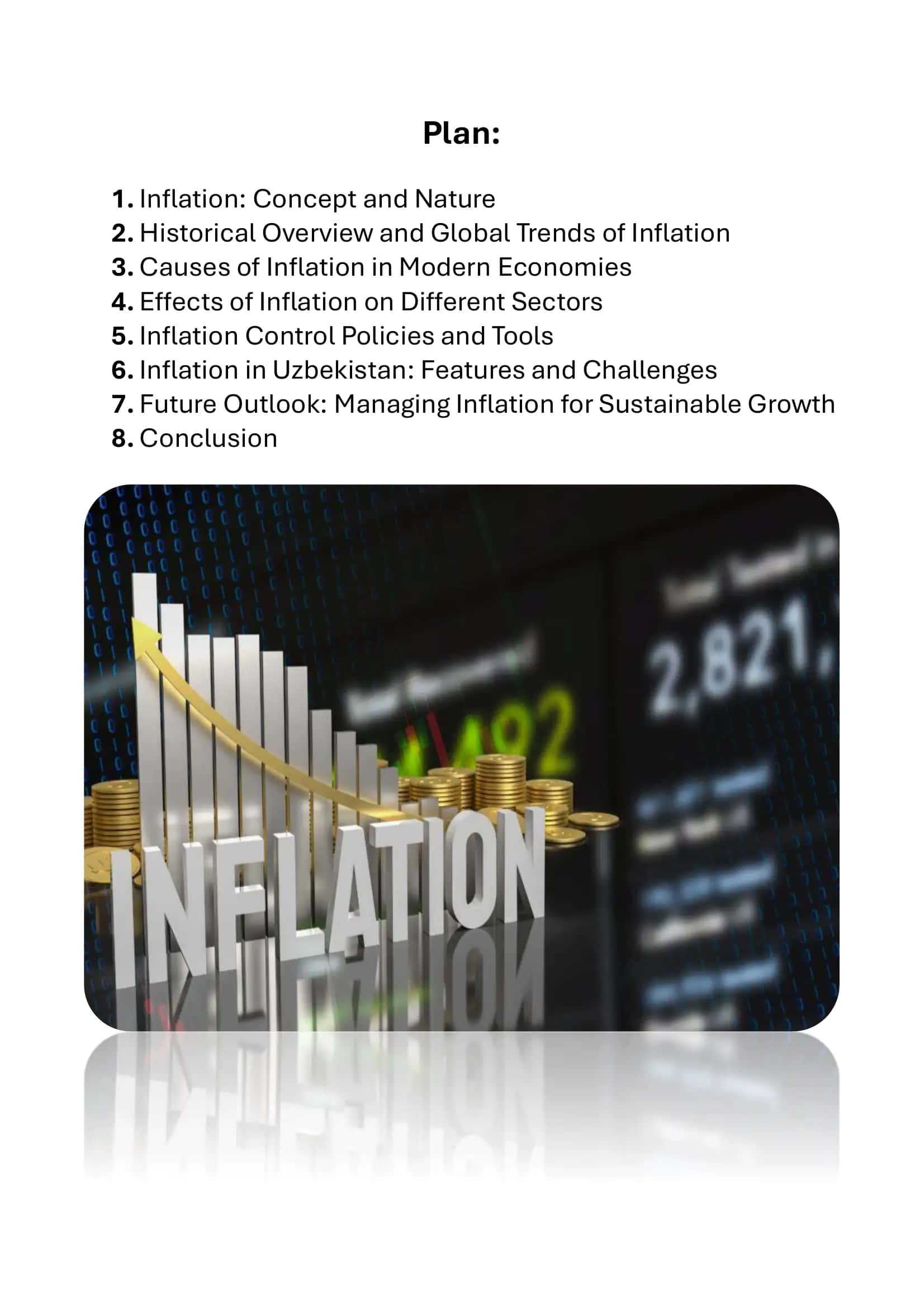"Inflation" mavzusiga mustaqil ish 1