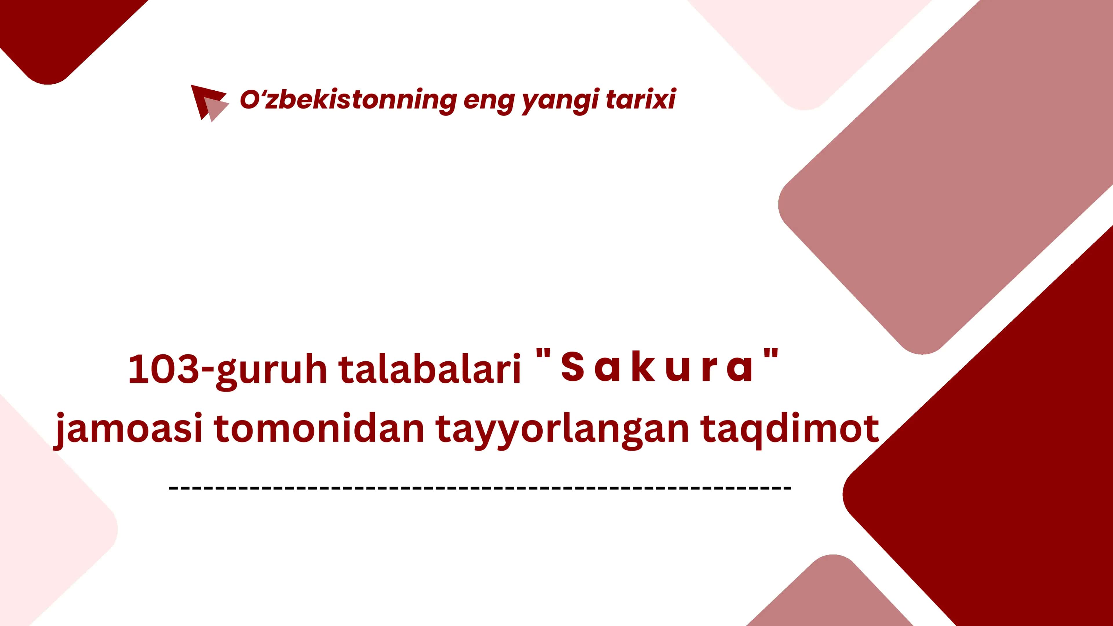 O'zbekistonning eng yangi tarixi 1