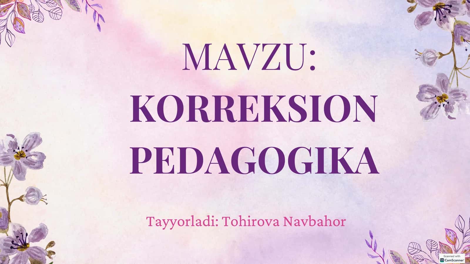 KORREKSION PEDAGOGIKA 1