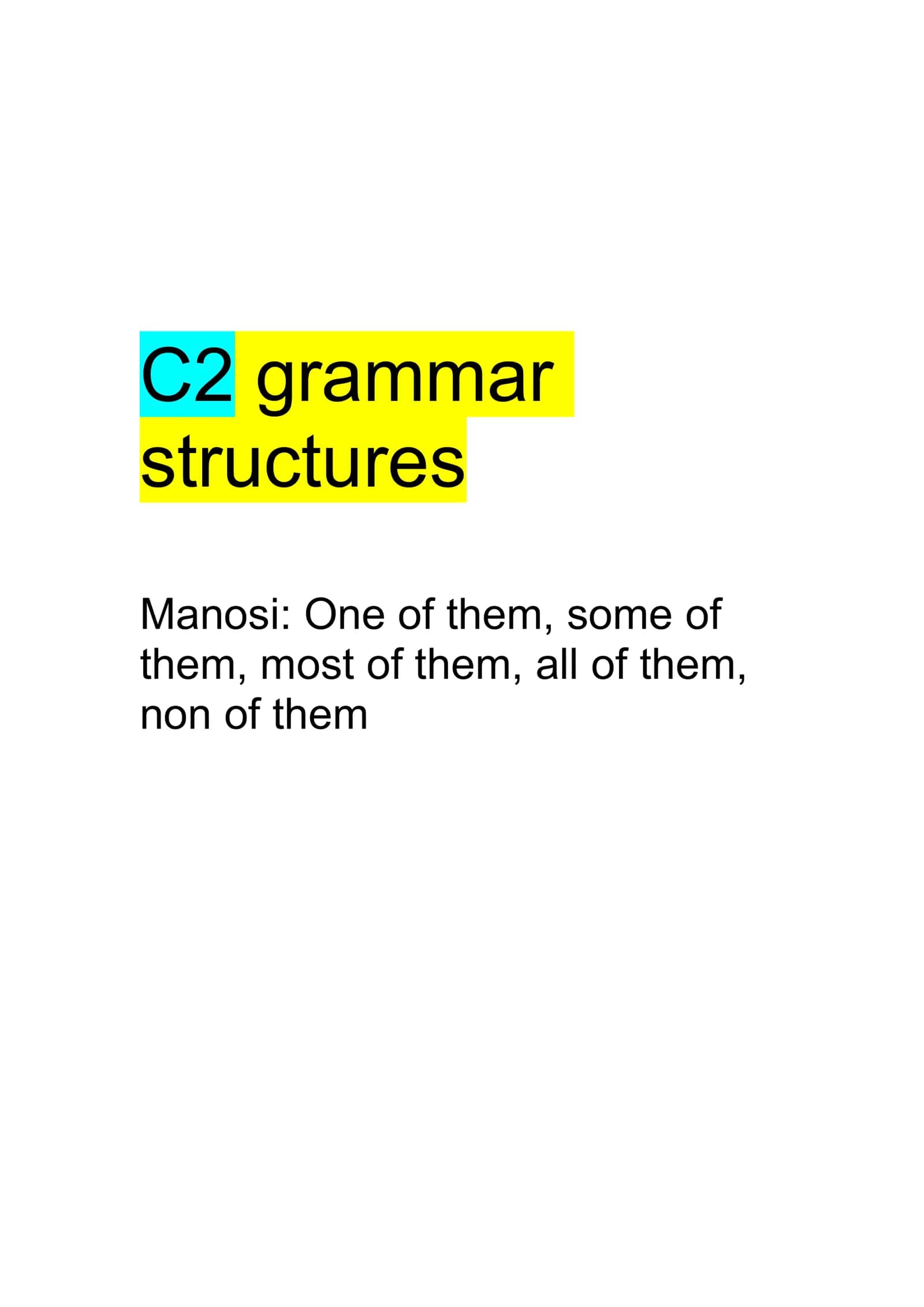 C2 grammar structures 1