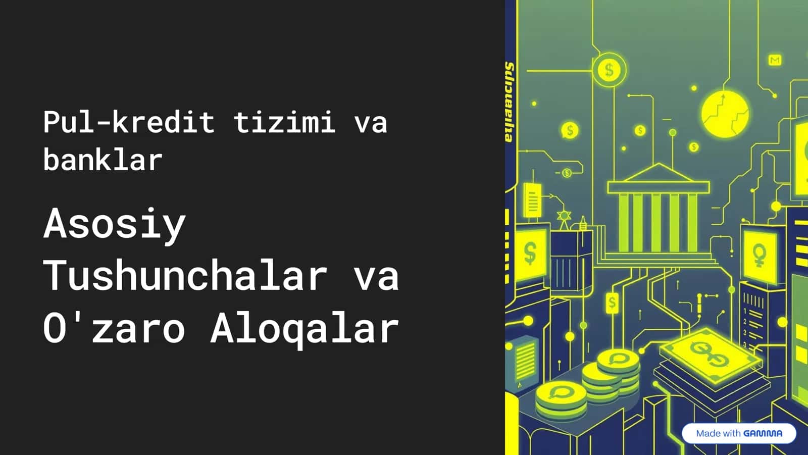 Pul kredit tizimi va banklar 1