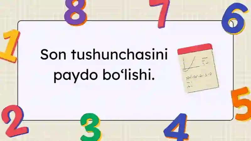 Son tushunchasini paydo bo‘lishi.