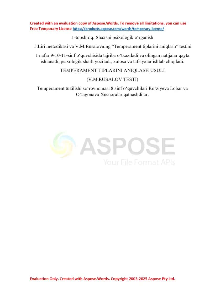 Shaxsni psixologik o‘rganish doc 1