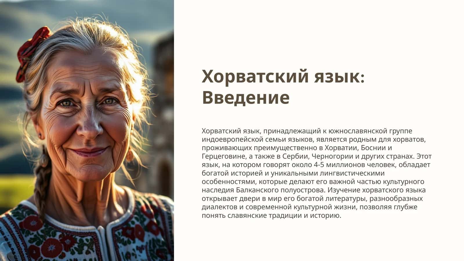 Южный славянк Хорватский язык 1