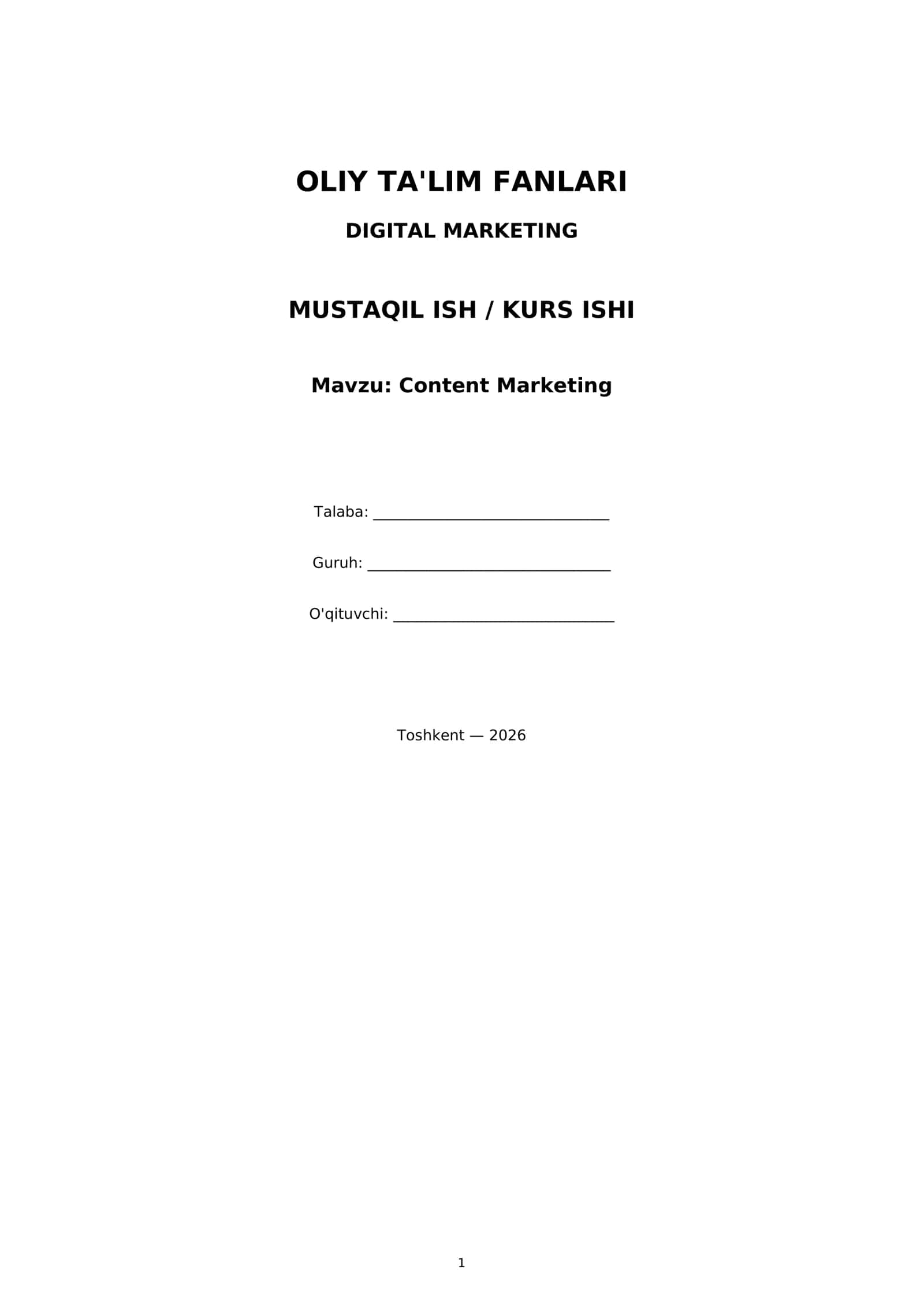 Content Marketing 1