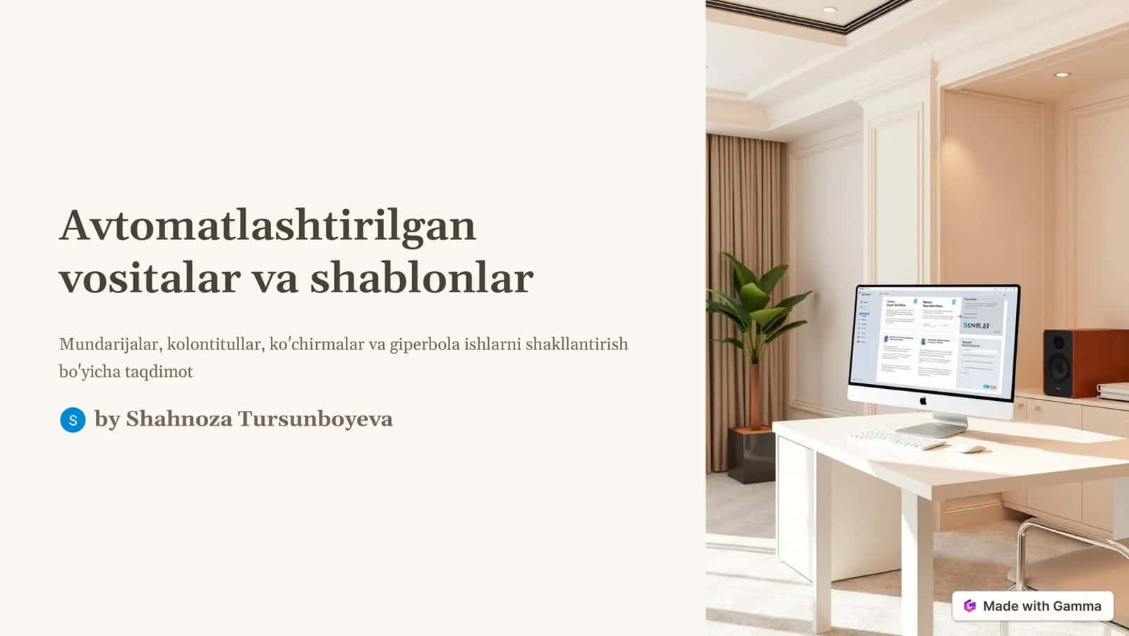 Avtomatik mundarija va kolontitul yaratish 1