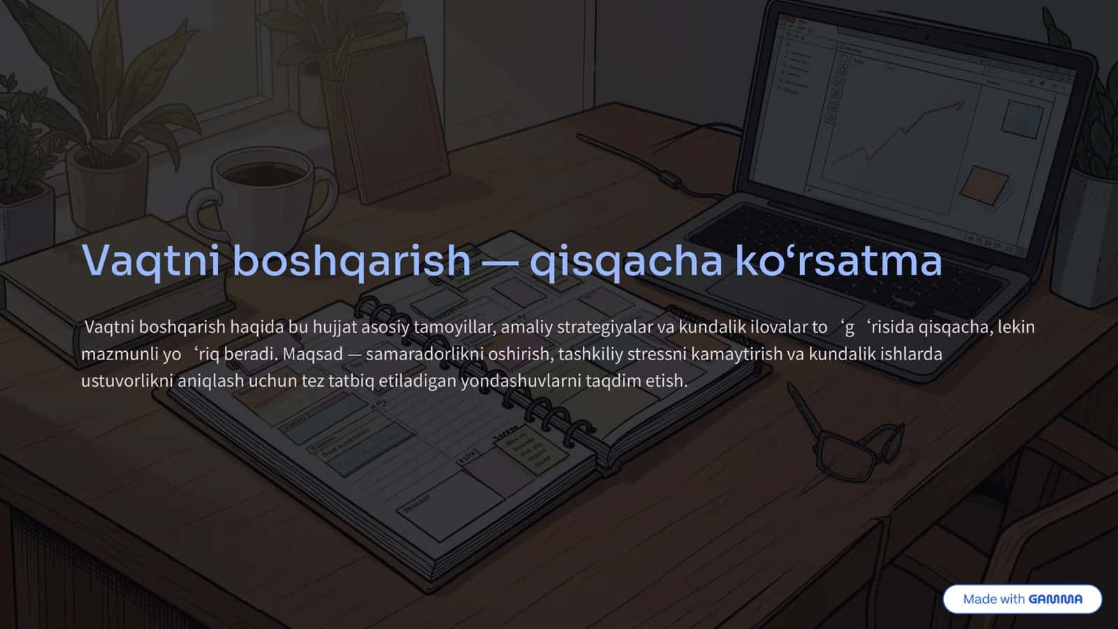Vaqtni boshqarish 4 qisqacha ko8rsatma 1