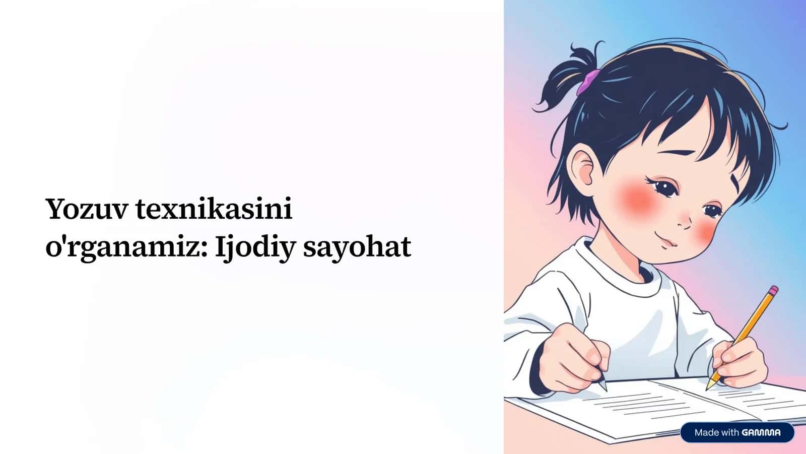 Yozuv texnikasini 1