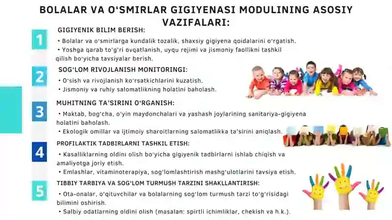 Bolalar va O‘smirlar Gigiyenasi Moduli