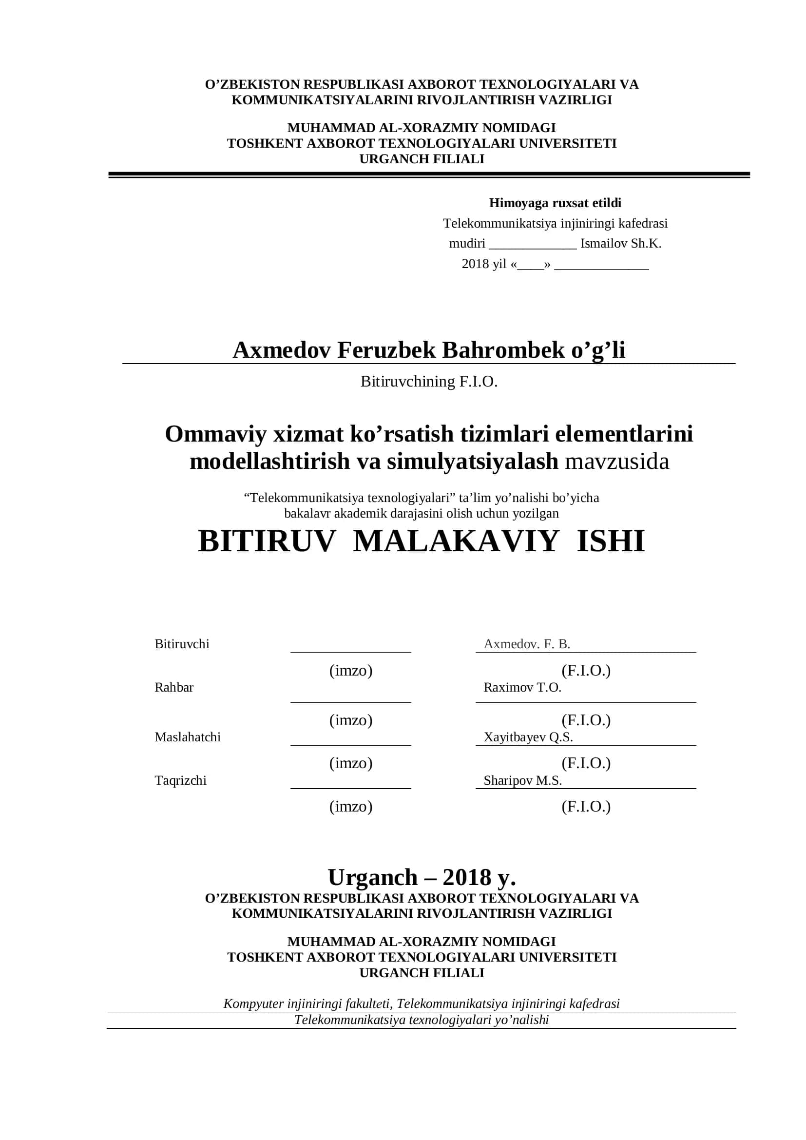 Telekommunikatsiya texnologiyalari 1