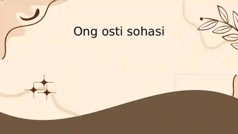 Ong osti sohasi